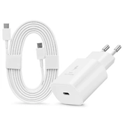 SAMSUNG 25W-os hálózati töltőfej - fehér + EP-DW767JWE Type-C kábel