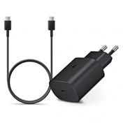 SAMSUNG 25W-os hálózati töltőfej - fekete + EP-DA705BBE Type-C kábel