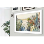 SAMSUNG 55" The Frame TV keret modern fehér