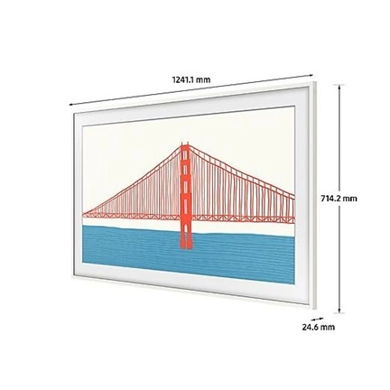 SAMSUNG 55" The Frame TV keret modern fehér