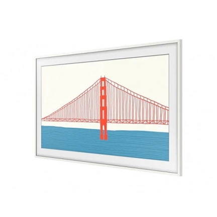 SAMSUNG 65" The Frame TV keret modern fehér