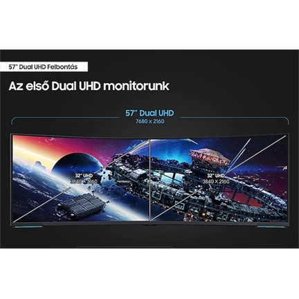 SAMSUNG LS57CG952NUXEN Odyssey G9 57inch DWQHD VA 32:9 420cd/m2 2500:1 1ms 240Hz Black
