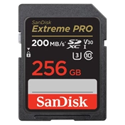 SANDISK Extreme Pro SDXC 200/140MB/s UHS-I U3 V30 256GB (121597)