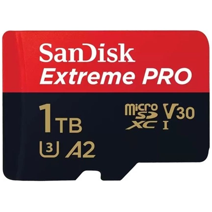 SANDISK Extreme Pro microSDXC 200/140MB/s A2 C10 V30 UHS-I U3 1TB + adapter (214508)