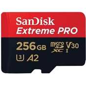 SANDISK Extreme Pro microSDXC 200/140MB/s A2 C10 V30 UHS-I U3 256GB + adapter (214505)