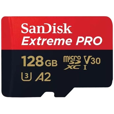 SANDISK Extreme Pro microSDXC 200/90MB/s A2 C10 V30 UHS-I U3 128GB + adapter (214504) SANDISK Extreme Pro microSDXC 200/90MB/s A2 C10 V30 UHS-I U3 128GB + adapter (214504)
