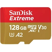 SANDISK Extreme microSDXC 190/90MB/s A2 C10 V30 UHS-I U3 128GB + adapter (121586)