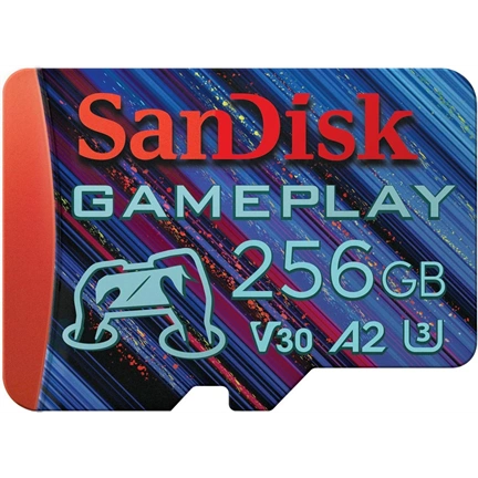 SANDISK GamePlay microSD Extreme 190/130MB/s, UHS-I, V30, U3, C10, no JC, RPD1 256GB (220092)