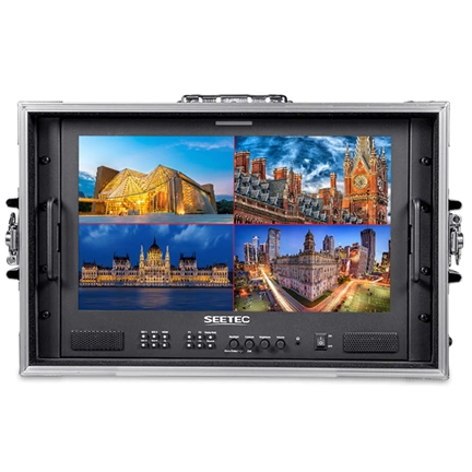 SEETECH ATEM173S-CO 17.3" 4K HDMI Multiview Portable Carry-on Broadcast Director Monitor 3G-SDI SEETECH ATEM173S-CO 17.3" 4K HDMI Multiview Portable Carry-on Broadcast Director Monitor 3G-SDI