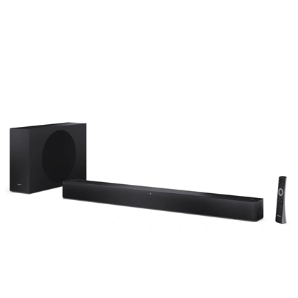 SHARP HT-SBW310 2.1 Dolby Atmos® / DTS Virtual:X® hangprojektor vékony vezeték nélküli mélynyomóval fekete