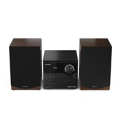 SHARP XL-B512BR Bluetooth mikrohifi rendszer barna fa hangszórókkal