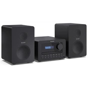 SHARP XL-B514(BK) Tokyo FM bluetooth mikrohifi rendszer fekete fa hangszórókkal