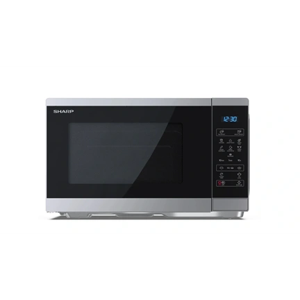 SHARP YC-MS252AE-S 25L, digitális mikrohullámú sütő, ezüst/fekete
