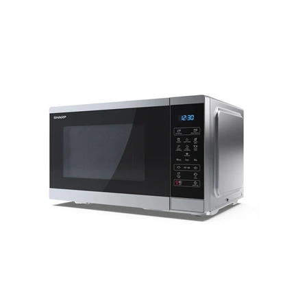 SHARP YC-MS252AE-S 25L, digitális mikrohullámú sütő, ezüst/fekete