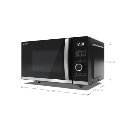 SHARP YC-QS254AEB 25L, forgótányér nélküli, síkágyas mikrohullámú sütő
