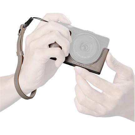 SMALLRIG 5677 LEATHER CASE KIT FOR RICOH GR IV / GR III / GR IIIX / GR III HDF / GR IIIX HDF (GREY)