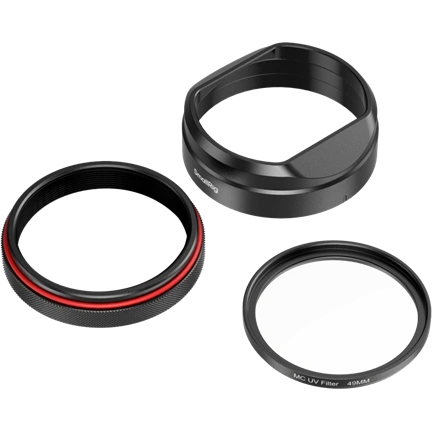 SMALLRIG 5850 UV FILTER WITH LENS HOOD KIT FOR FUJIFILM X100VI / X100V (BLACK)