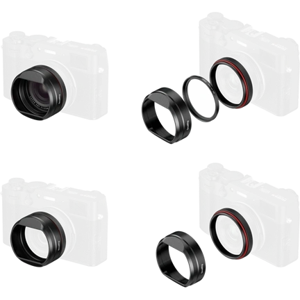 SMALLRIG 5850 UV FILTER WITH LENS HOOD KIT FOR FUJIFILM X100VI / X100V (BLACK)