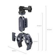 SMALLRIG Crab-Shaped Clamp with Ballhead Magic Arm 3757B