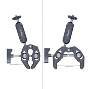 SMALLRIG Crab-Shaped Clamp with Ballhead Magic Arm 3757B