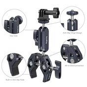 SMALLRIG Crab-Shaped Clamp with Ballhead Magic Arm 3757B