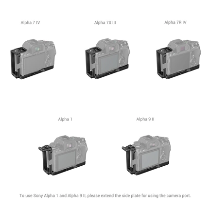 SMALLRIG L-Bracket Kit for Sony Alpha 7 IV / Alpha 7S III / Alpha 7R IV / Alpha 1 / Alpha 9 II SMALLRIG L-Bracket Kit for Sony Alpha 7 IV / Alpha 7S III / Alpha 7R IV / Alpha 1 / Alpha 9 II