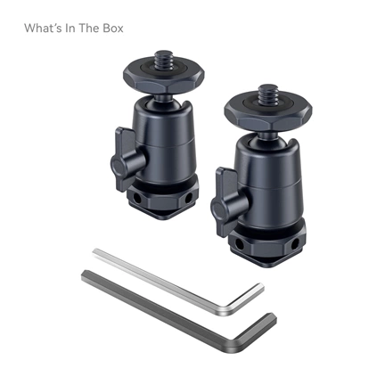 SMALLRIG Mini Ball Head with Removable Cold Shoe Mount (2db) 2948B