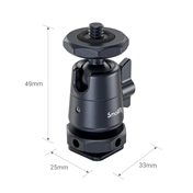 SMALLRIG Mini Ball Head with Removable Cold Shoe Mount (2db) 2948B