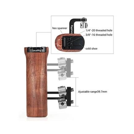 SMALLRIG Wooden Universal Side Handle 2093D