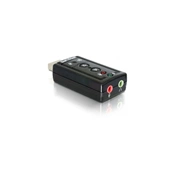 SOUND CARD DELOCK USB Hangkártya 7.1 Fekete (61645)