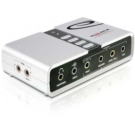 SOUND CARD DELOCK USB Sound Box 7.1 Fehér (61803)