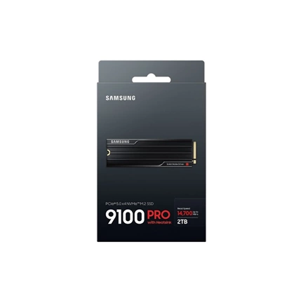 Samsung 9100 Pro SSD hűtőbordával PCIe 5.0 NVMe M.2 14700/13400MB/s 2TB