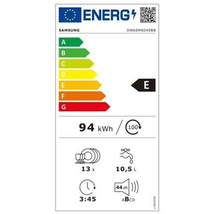 Samsung DW60M6040BB/EO   beépíthető mosogatógép