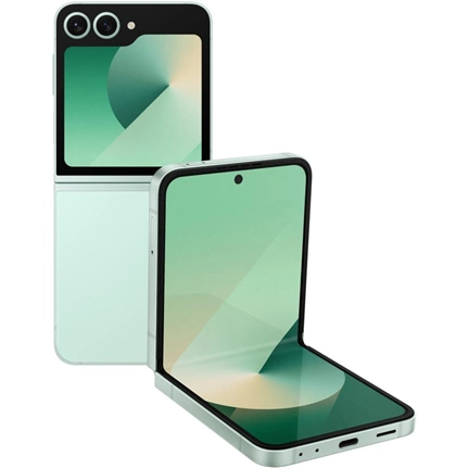Samsung Galaxy Z Flip6 okostelefon - 6,7" FHD+ Dinamikus AMOLED 2X 120Hz, 50MP kamera, 12GB, 256GB, menta Samsung Galaxy Z Flip6 okostelefon - 6,7" FHD+ Dinamikus AMOLED 2X 120Hz, 50MP kamera, 12GB, 256GB, menta
