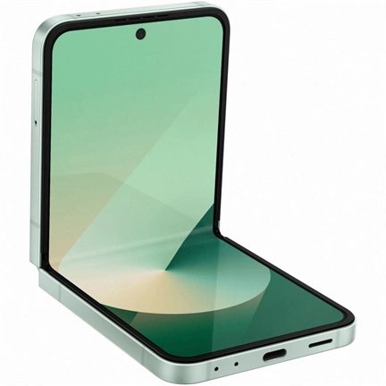 Samsung Galaxy Z Flip6 okostelefon - 6,7" FHD+ Dinamikus AMOLED 2X 120Hz, 50MP kamera, 12GB, 256GB, menta Samsung Galaxy Z Flip6 okostelefon - 6,7" FHD+ Dinamikus AMOLED 2X 120Hz, 50MP kamera, 12GB, 256GB, menta