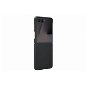 Samsung Galaxy Z Flip7 vegán bőrtok, fekete