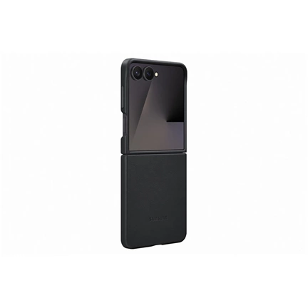 Samsung Galaxy Z Flip7 vegán bőrtok, fekete
