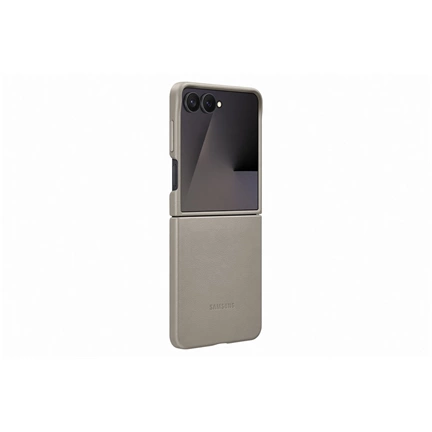 Samsung Galaxy Z Flip7 vegán bőrtok, világosbarna