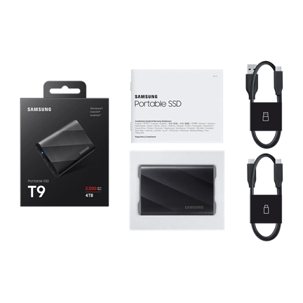 Samsung Külső SSD 4TB - MU-PG4T0B/EU (T9 external, USB 3.2 Gen 2x2, 4TB)