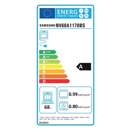 Samsung NV68A1170BS/OL beépíthető sütő pirolitikus tisztítással 68 L, ezüst