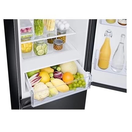 Samsung RB34C672DBN/EF alulfagyasztós hűtőszekrény beépített Wi-fi-vel 344 L, birodalmi fekete