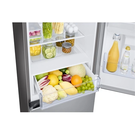 Samsung RB34C672DSA/EF alulfagyasztós hűtőszekrény beépített Wi-fi-vel 344 L, ezüst