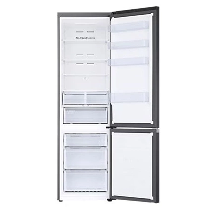 Samsung RB38C603DB1/EF alulfagyasztós hűtőszekrény beépített Wi-fi-vel 390 L, fekete grafit