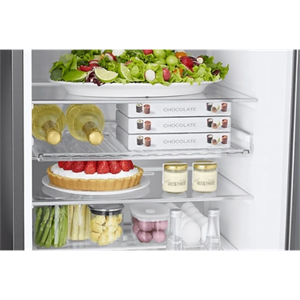 Samsung RB38C7B6D22/EF Bespoke alulfagyasztós hűtőszekrény Wi-fi-vel 390 L, tiszta fekete