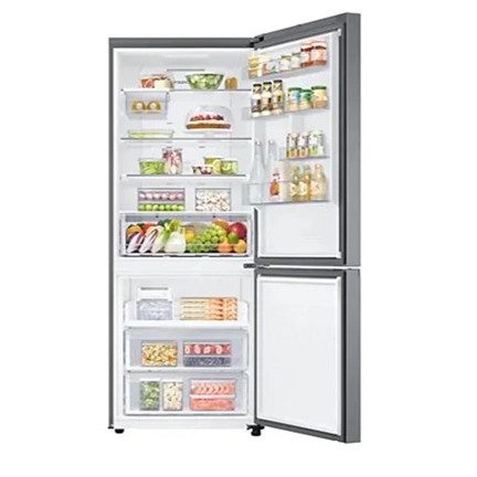Samsung RB50DG602ES9EO széles alulfagyasztós hűtőszekrény SmartThings AI Energia üzemmóddal 508 L, kifinomult inox