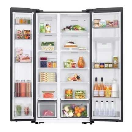 Samsung RS57DG410EM9EO Side-by-Side hűtőszekrény nagy kapacitással 578 L, ezüst