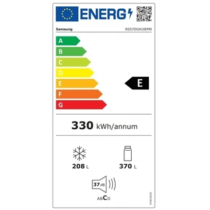 Samsung RS57DG410EM9EO Side-by-Side hűtőszekrény nagy kapacitással 578 L, ezüst