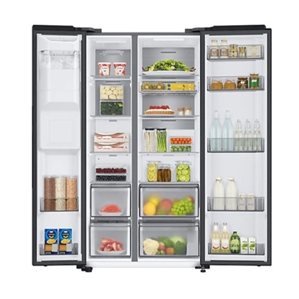 Samsung RS68CG885DB1EF Side-by-Side hűtőszekrény Wi-fi-vel 634 L, fekete grafit