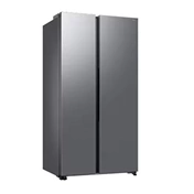Samsung RS70F65QETEO Side-by-Side hűtőszekrény AI Energia üzemmóddal 659 L, matt metál