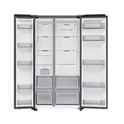 Samsung RS70F65QETEO Side-by-Side hűtőszekrény AI Energia üzemmóddal 659 L, matt metál